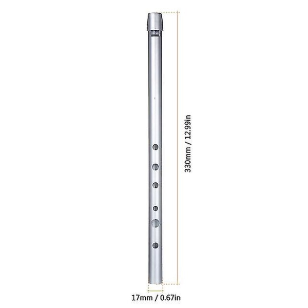 Irish Whistle Traditionell Tin Penny Whistle 6 hål Flöjt Blåsmusikinstrument För nybörjare Medelexperter- Key Of C