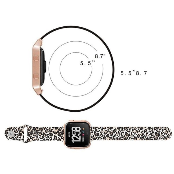 För Fitbit Versa 2 / Lite 22 mm omvänt spänne printed watch Rainbow