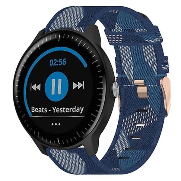 Garmin Vivoactive3 Music 20 mm nylon kudottu watch Blue