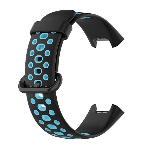 To-farvet silikonearmbånd til Xiaomi Redmi Watch 2 Lite Black Blue
