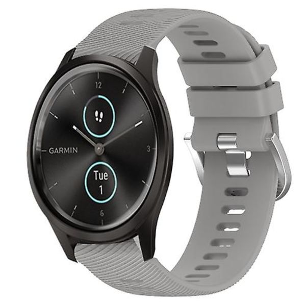 För Garmin Garminmove Style 20 mm enfärgad mjukt watch Grey