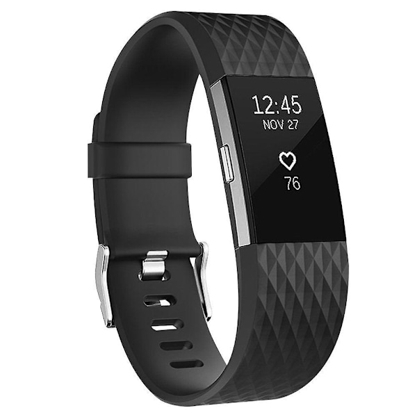 Håndleddsrem for fitbit charge 2 smart watch tilbehør for fitbit charge 2 smart håndleddsrem erstatning s Black S