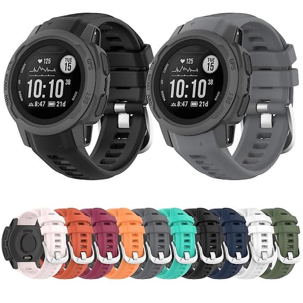 Til Garmin Instinct 2s silikone urrem Black