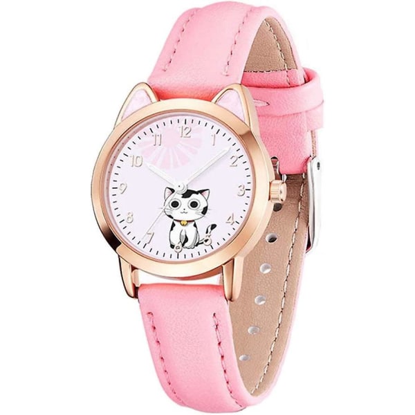 Katteøreform lysende ur til lille pige Pink (pink