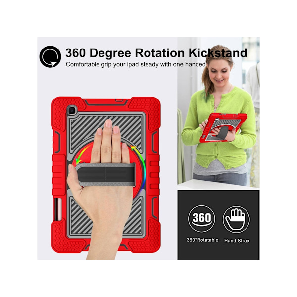 Samsung Galaxy Tab S6 Lite 10.4 RBK Rød Tablet Cover