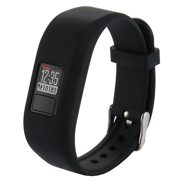 Til Garmin Vivofit 3 Smart Watch Silikone Urbånd, Længde: Cirka 24,2 cm Black