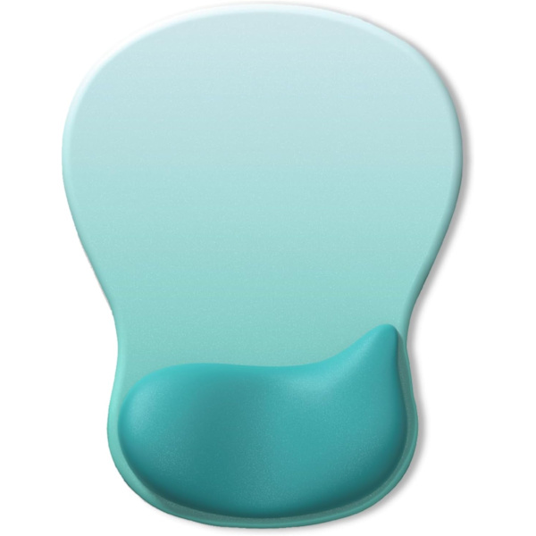Ergonomisk musemåtte med gel håndledsstøtte, lindrer håndledssmerter (Cyan)