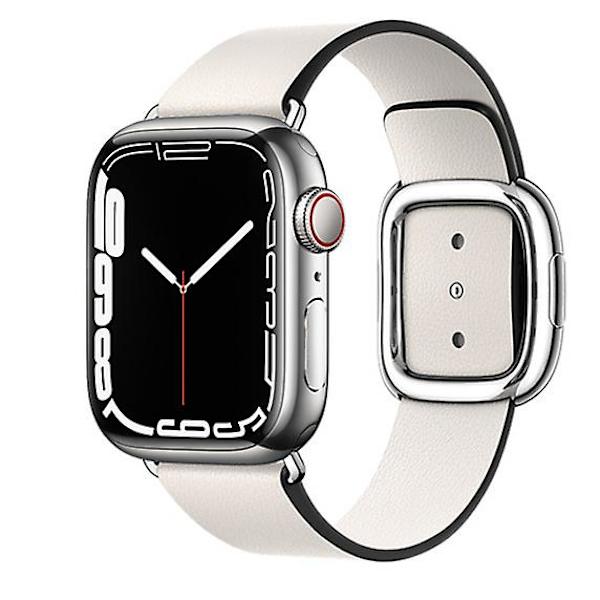 Moderne spændestrop til Apple Watch Band 45 mm 41 mm 44 mm/40 mm 38 42 mm 49 mm Correa læderarmbånd Iwatch Serie 3 6 Se 7 8 Ultra chalk 40mm 38mm 41mm