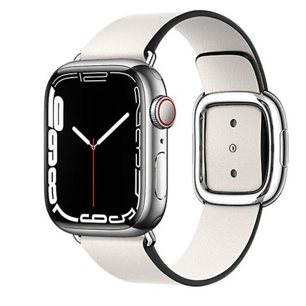 Moderne spændestrop til Apple Watch Band 45 mm 41 mm 44 mm/40 mm 38 42 mm 49 mm Correa læderarmbånd Iwatch Serie 3 6 Se 7 8 Ultra chalk 44mm 42mm 45mm 49mm