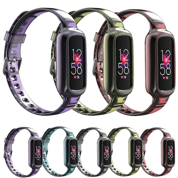 For Fitbit Luxe Silikon integrert klokkerem Red