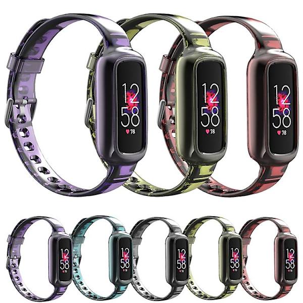 Til Fitbit Luxe Silikone integreret urrem Red