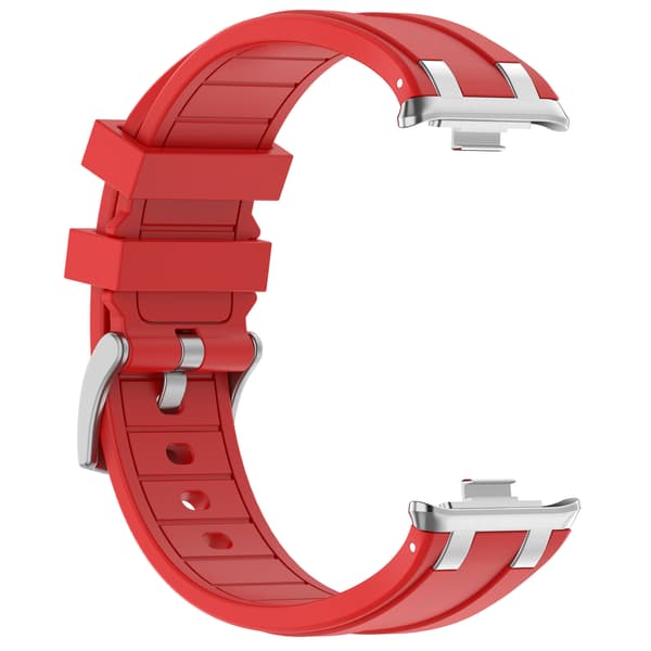 Stropp for Xiaomi Band 9 Pro/Band 8 Pro Solid Farge Silikonstropp (rød)
