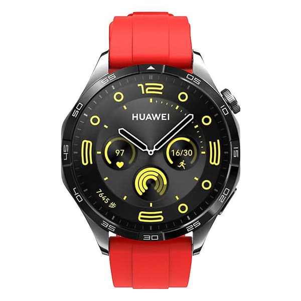 22mm silikone rem til Huawei Watch Gt 4 46mm Red