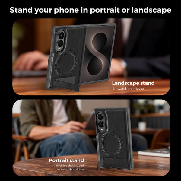 Magnetisk deksel til Samsung Galaxy Z Fold8 med sammenleggbart stativ Purple