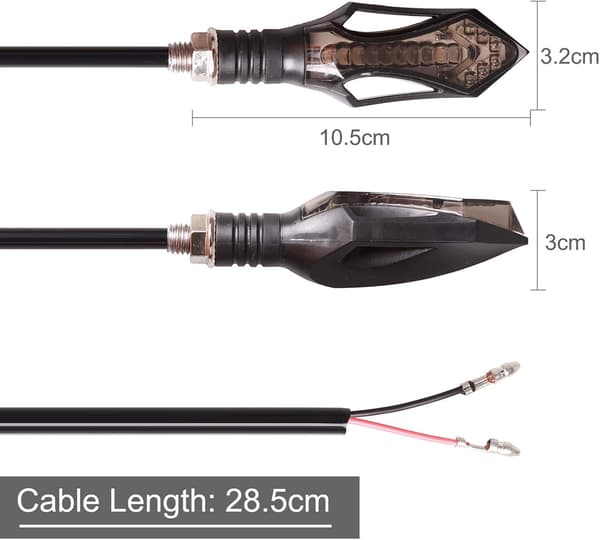 4 stk Motorsykkel Blinklys Flytende Blinklys - 12V
