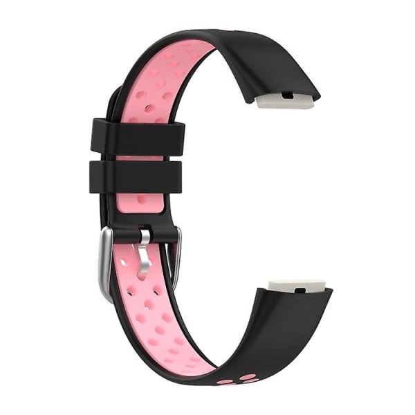 For Fitbit Luxe tofarget silikonklokkerem Black Pink