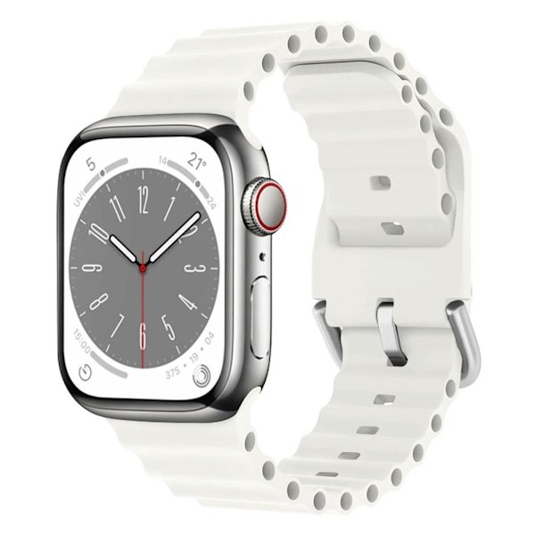 Ocean-rem for Apple Watch-band 45mm 44mm 40mm 41mm 42mm 38mm Ultra 49mm Kvinner Menn, Sportband Justerbar Silikonrem