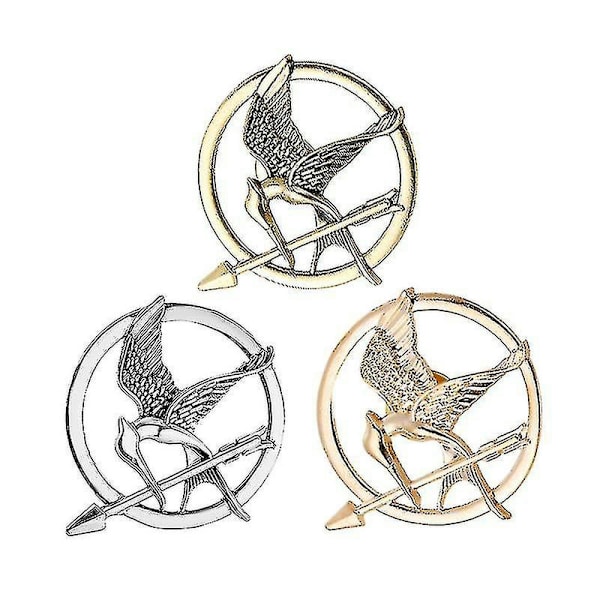 3 färger Hunger Game Mockingbird Retro Punk Brosch Legering Smycken Badge Bästa vän Present Brosch BZ