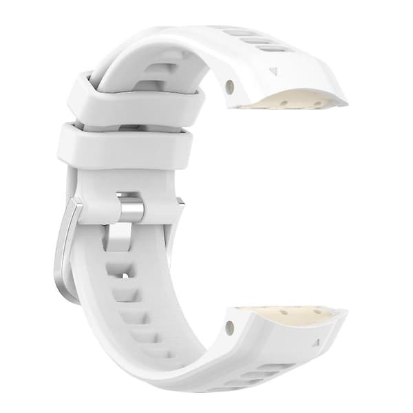 För Garmin Instinct 2s Silikon watch i rostfritt stål White