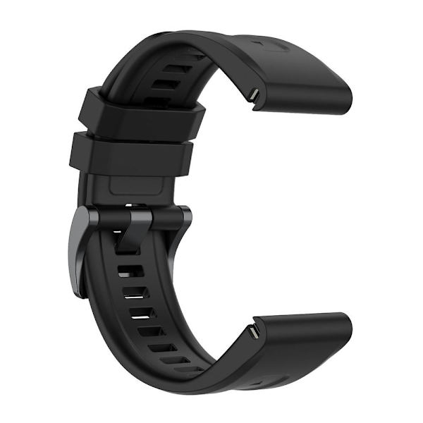 22mm Quick Release Silikonerem til Garmin Fenix 7 Black