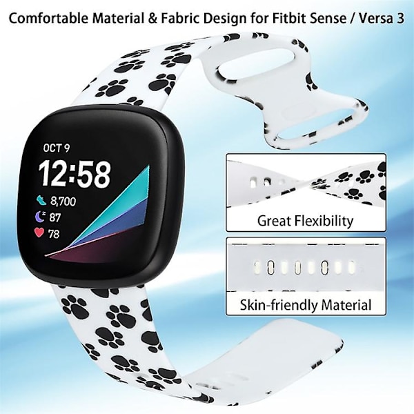 Til Fitbit Versa 3 Printing Watch Band B