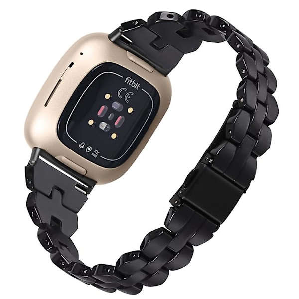Fitbit Versa 4 / Sense 2 Universal Rhombus Resin watch Black