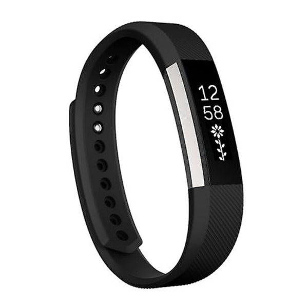Fitbit Alta Watch -kelloon viisto tekstuurin silikoniranneke, pieni koko, pituus: noin 18,5 cm Black