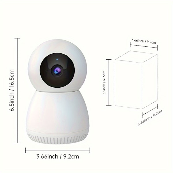 Trådlös kamera 4MP 360° Inomhus Smart Säkerhetskamera 360° Panorering/tilt Hemsäkerhetskamera
