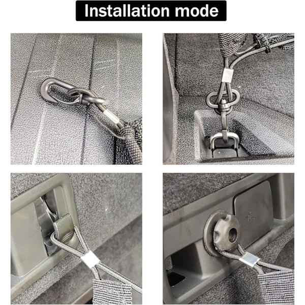 2 Pakker Heavy Duty Cargo Net Strækbar. Justerbar Elastisk Bagagerum