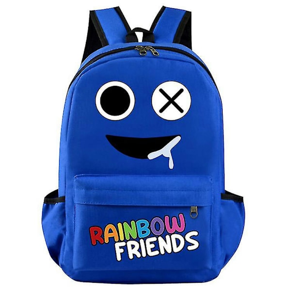 Rainbow Friends trykt ryggsekk, uformell skolesekk for mellomtrinnet, SHZNV Royal Blue