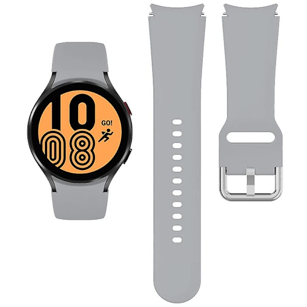 Silikonihihna Samsung Galaxy Watch 5/4 44mm 40mm Galaxy4 Classic 46mm 42mm urheilukelloranneke Rannekoru Galaxy Watch 5 Pro 45mm seagull grey watch 4 classic 42mm