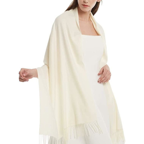 Vinterscarf för kvinnor, Cashmere Feel Pashmina Sjal Wraps Mjuk Varm filt Halsdukar beige