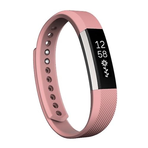 Til Fitbit Alta Watch Oblique Texture Silikone urrem, lille størrelse, længde: ca. 18,5 cm Pink