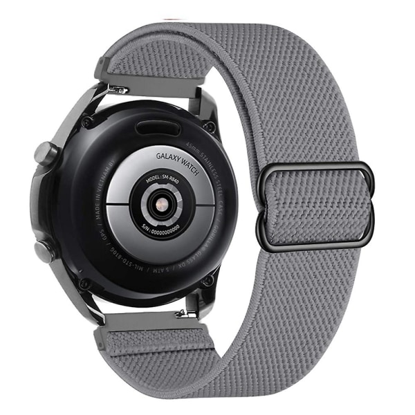 20 mm 22 mm bånd for Samsung Galaxy Watch 4/classic/3/5/pro/active 2 Gear S3 Elastisk Nylonløkke Huawei Watch Gt 2 2e 3 Pro Strap Cool gray 22mm