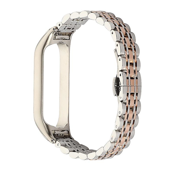 Hihna metalli ruostumaton teräs Mi Band 6 Xiaomi Mi Band 7 6 5 hihnan kanssa yhteensopiva ranneke Ranneke Mi Band 5 4 3 tarvikkeet Silver rose gold 2 For Mi band 7