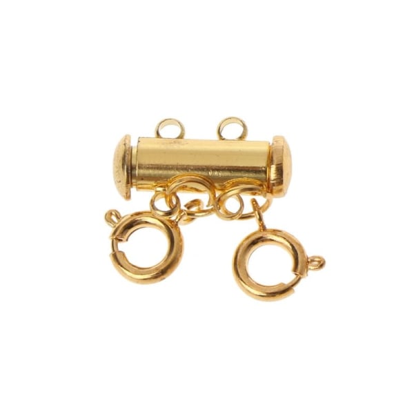 Fjærspenne i rustfritt stål Hummerspenner Koblinger Gliderørlås Avstandslås Multistrenger Magnetisk Gold 2 layer