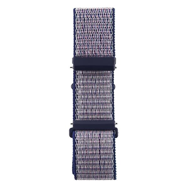 Til Fitbit Versa / Versa 2 Nylon urbånd med krog og løkke Blue Grey