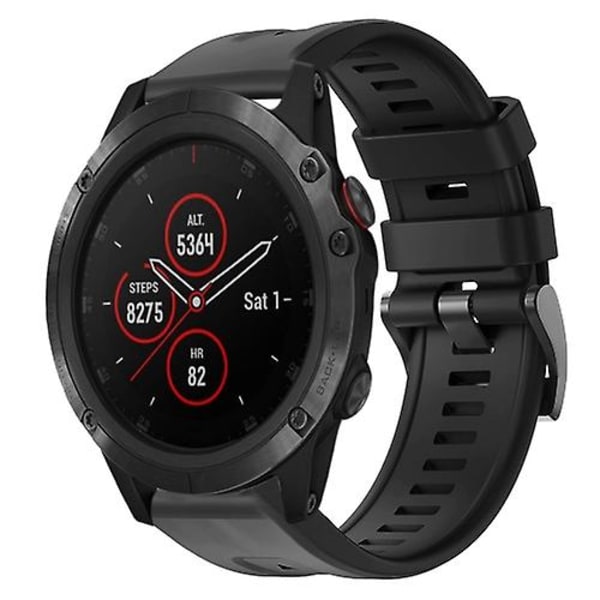 Garmin Fenix ​​5x Plus metallisolki, yksivärinen watch Black
