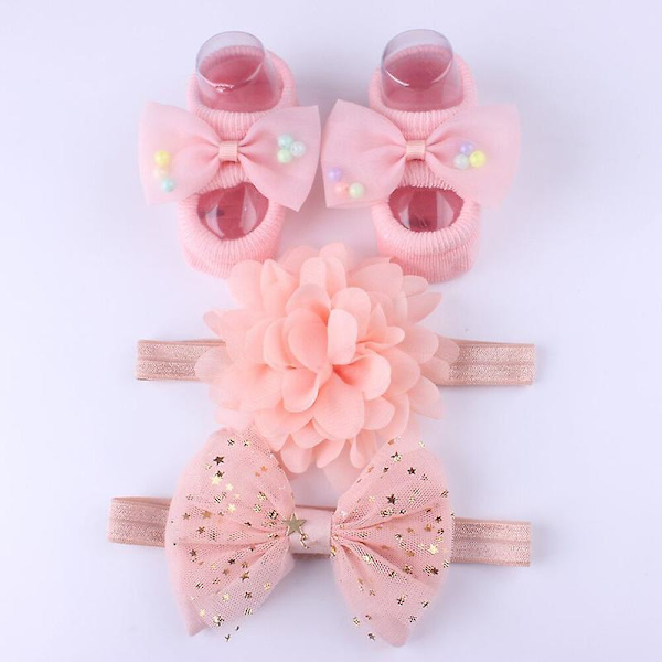 3kpl/ set Star Lace Baby Headband Set Flower Bow Girls Bandana style5
