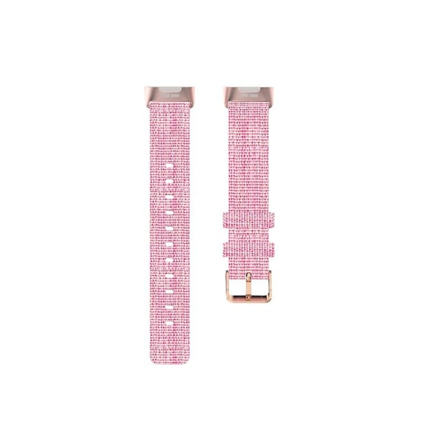 Fitbit Charge 4 / Charge 3 / Charge3 Se -punokselle nylon watch Pink