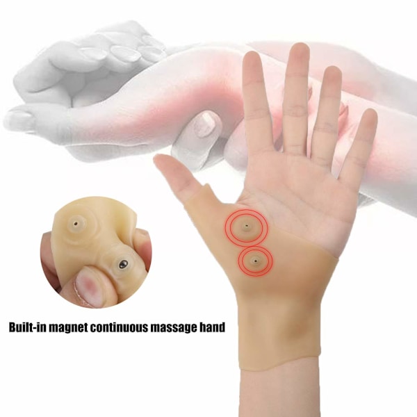 Tumstödsbandage (2 st), Elastisk Gel Artrit Fingerlös