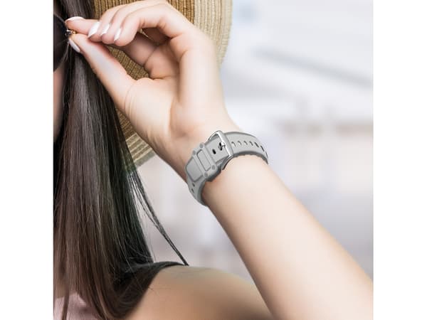 Huawei Strap 7 6 Pro 6 og Honor Strap 6 Silikon Bumper Lysegrå Rem
