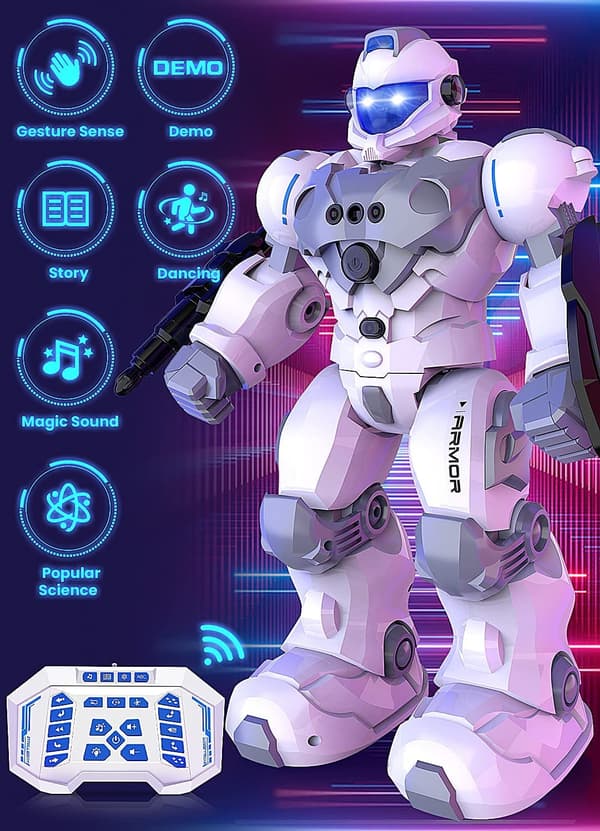 Stor Programmerbar Fjernkontroll Smart Gående Dansende Robot Leke Gave med Gest og Sensor