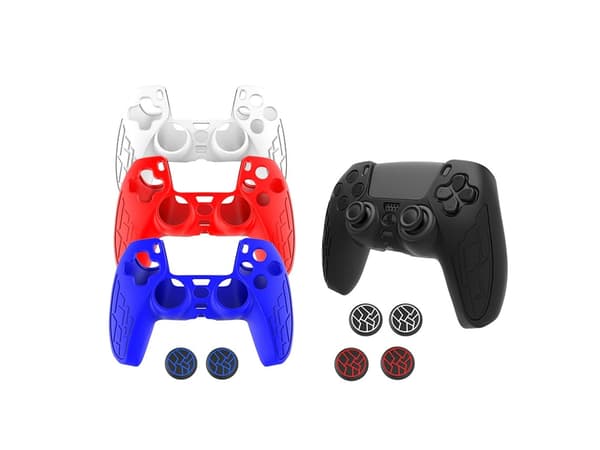Fodral för PS5-handkontroll med 2 joystick-skydd, Blå