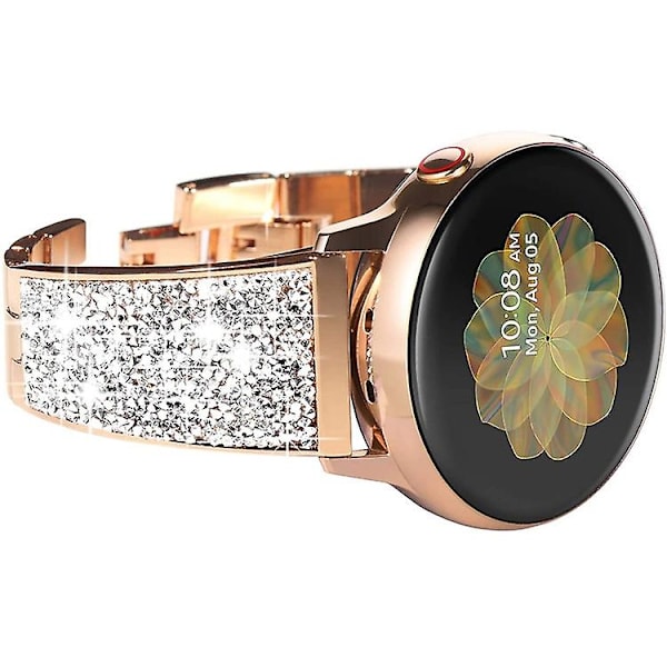 För Garmin Venu / Suunto 3 Fitness 20 mm Universal watch i rostfritt stål Rose Gold