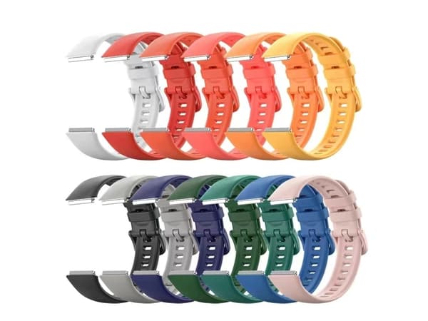 Smartwatch-armband för Huawei Strap 7 / Honor Strap 7 renfärgad silikon (höstgult)