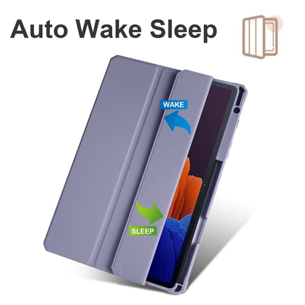 Etui til Samsung Galaxy Tab S9 Plus/S9 Fe Plus Akryl tablet beskyttelsesetui lilla