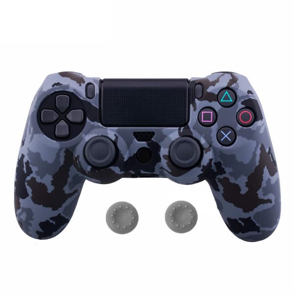 Silikonetui for PS4-kontroller M-PS4-07 (Kamuflasje grå)