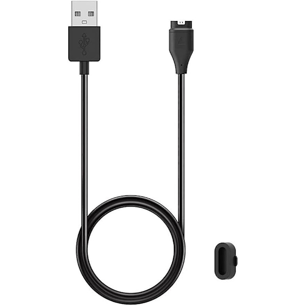 Erstatningslader for Garmin Venu, ladekabel pluss en svart silikonladerportbeskytter Anti-støvplugg for Garmin Venu Smartwatch