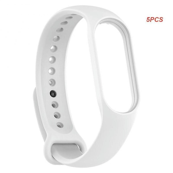 Ny 2/3/5pcs klokkestropp for Xiaomi Mi 7 håndledd silikonarmbånd håndleddsstropper treningsklokkestropp smartwatch-tilbehør 02 5pcs3077
